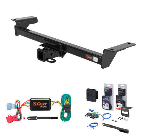 2007 - 2009 Acura RDX Curt 2" Class 3 Trailer Tow Hitch + 5-Flat Wiring Kit Tow Boat/Utility Trailer with Surge Brakes 13536