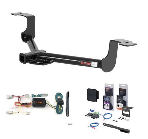 2009 Acura TL Curt 1-1/4" Class 1 Trailer Tow Hitch + 5-Flat Wiring Kit Tow Boat/Utility Trailer with Surge Brakes 11496