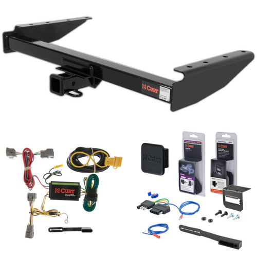94 - 98 Jeep Grand Cherokee Curt 2" Class 3 Trailer Tow Hitch + 5-Flat Wiring Kit Tow Boat/Utility Trailer with Surge Brakes 13048