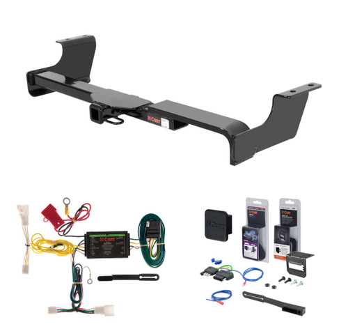 2004 - 2009 Toyota Prius Curt 1-1/4" Class 1 Trailer Tow Hitch + 5-Flat Wiring Kit Tow Boat/Utility Trailer with Surge Brakes 11468