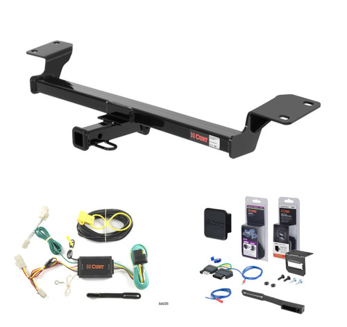 2009 - 2013 Toyota Matrix Curt 1-1/4" Class 2 Trailer Tow Hitch + 5-Flat Wiring Kit Tow Boat/Utility Trailer with Surge Brakes 12228