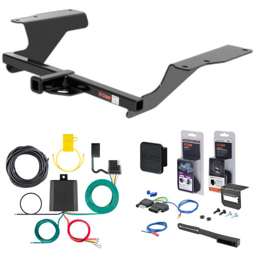 04 - 05 Acura TSX Sedan Curt 1-1/4" Class 1 Trailer Tow Hitch + 5-Flat Wiring Kit Tow Boat/Utility Trailer with Surge Brakes 11455