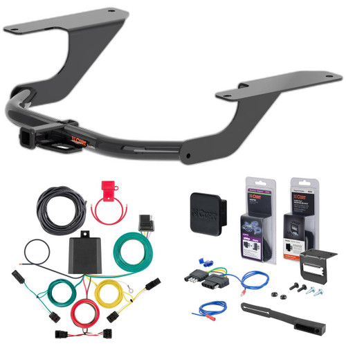 15 - 20 Acura TLX Curt 1-1/4" Class 1 Trailer Tow Hitch + 5-Flat Wiring Kit Tow Boat/Utility Trailer with Surge Brakes 11535
