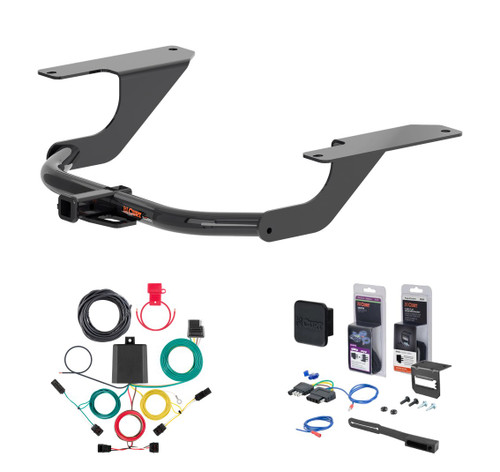 2015 - 2020 Acura TLX Curt 1-1/4" Class 1 Trailer Tow Hitch + 5-Flat Wiring Kit Tow Boat/Utility Trailer with Surge Brakes 11535