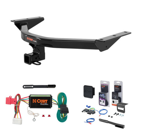 2014 - 2020 Acura MDX Curt 2" Class 3 Trailer Tow Hitch + 5-Flat Wiring Kit Tow Boat/Utility Trailer with Surge Brakes 13146