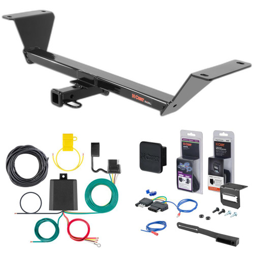 15 - 20 Audi A3 Sedan Curt 1-1/4" Class 1 Trailer Tow Hitch + 5-Flat Wiring Kit Tow Boat/Utility Trailer with Surge Brakes 11399