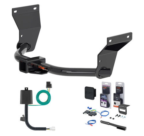 2019 - 2022 Acura RDX Curt 2" Class 3 Trailer Tow Hitch + 5-Flat Wiring Kit Tow Boat/Utility Trailer with Surge Brakes 13423