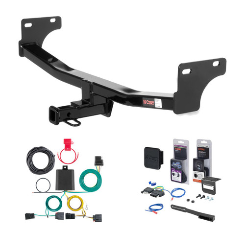 2011 - 2017 Jeep Patriot Curt 1-1/4" Class 2 Trailer Tow Hitch + 5-Flat Wiring Kit Tow Boat/Utility Trailer with Surge Brakes 12057