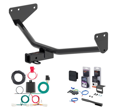 2023 - 2026 Mitsubishi Outlander Phev Curt 2" Class 3 Trailer Tow Hitch + 5-Flat Wiring Kit Tow Boat/Utility Trailer with Surge Brakes 13566