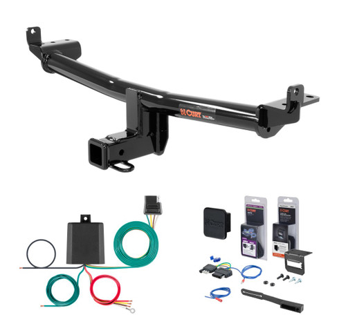 2015 - 2018 Audi Q3 Curt 2" Class 3 Trailer Tow Hitch + 5-Flat Wiring Kit Tow Boat/Utility Trailer with Surge Brakes 13238