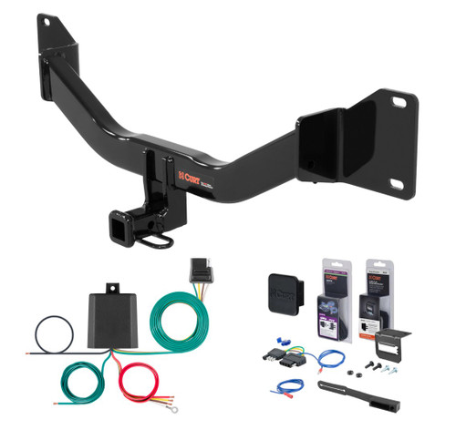 2013 BMW 328i xDrive Sedan Curt 1-1/4" Class 1 Trailer Tow Hitch + 5-Flat Wiring Kit Tow Boat/Utility Trailer with Surge Brakes 11367