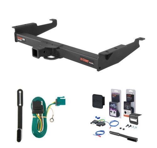 1996 - 2003 GMC Savana 3500 Excluding cutaway models Curt 2" Class 5 Trailer Tow Hitch + 5-Flat Wiring Kit Tow Boat/Utility Trailer with Surge Brakes 15320