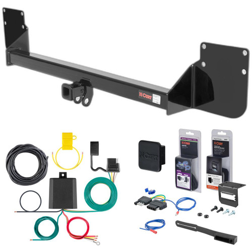 09 - 10 Mercury Cooper Convertible, excluding 'S' model Curt 1-1/4" Class 1 Trailer Tow Hitch + 5-Flat Wiring Kit Tow Boat/Utility Trailer with Surge Brakes 11160