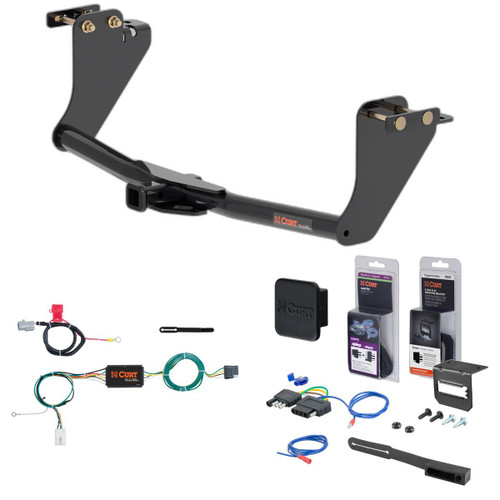 18 - 21 Mitsubishi Eclipse Cross Curt 1-1/4" Class 2 Trailer Tow Hitch + 5-Flat Wiring Kit Tow Boat/Utility Trailer with Surge Brakes 12154