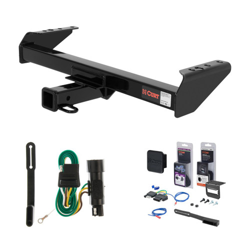 1975 - 1979 Ford F-250 Crew cab Excluding flareside bed Curt 2" Class 3 Trailer Tow Hitch + 5-Flat Wiring Kit Tow Boat/Utility Trailer with Surge Brakes 13028