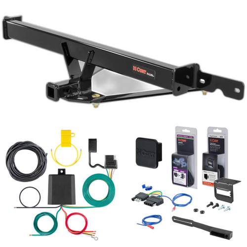 2015 Volkswagen Jetta Sedan, TDI Curt 1-1/4" Class 1 Trailer Tow Hitch + 5-Flat Wiring Kit Tow Boat/Utility Trailer with Surge Brakes 11410