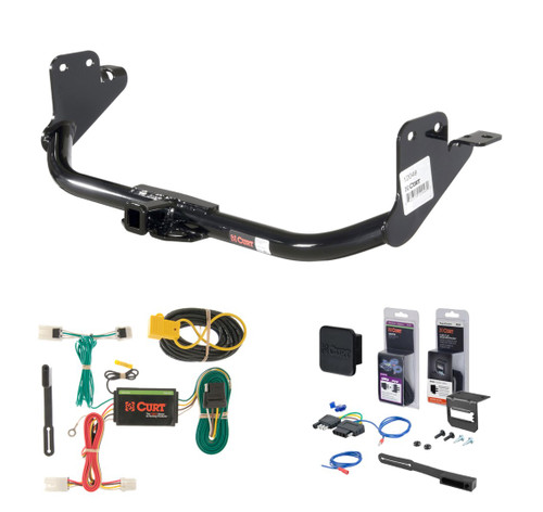 2011 - 2012 Mitsubishi RVR Curt 1-1/4" Class 2 Trailer Tow Hitch + 5-Flat Wiring Kit Tow Boat/Utility Trailer with Surge Brakes 12048