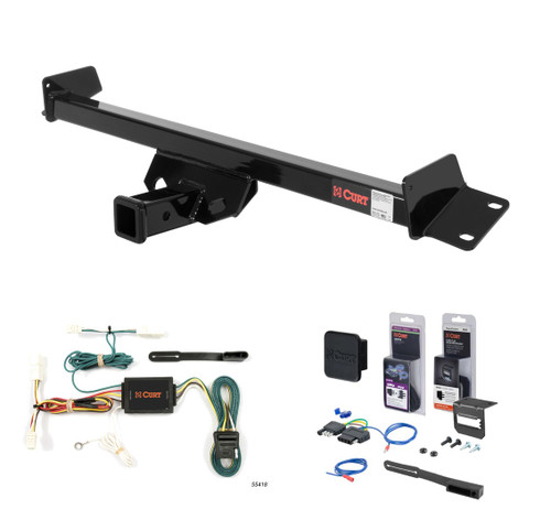 1998 - 2003 Toyota Sienna Curt 2" Class 3 Trailer Tow Hitch + 5-Flat Wiring Kit Tow Boat/Utility Trailer with Surge Brakes 13511