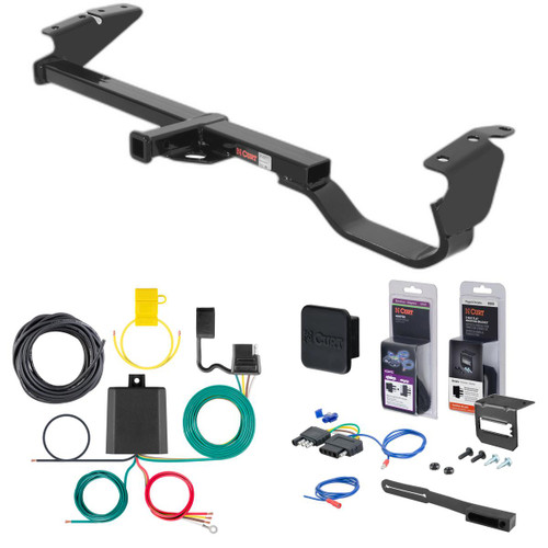 99 - 03 Toyota Solara Curt 1-1/4" Class 2 Trailer Tow Hitch + 5-Flat Wiring Kit Tow Boat/Utility Trailer with Surge Brakes 12339