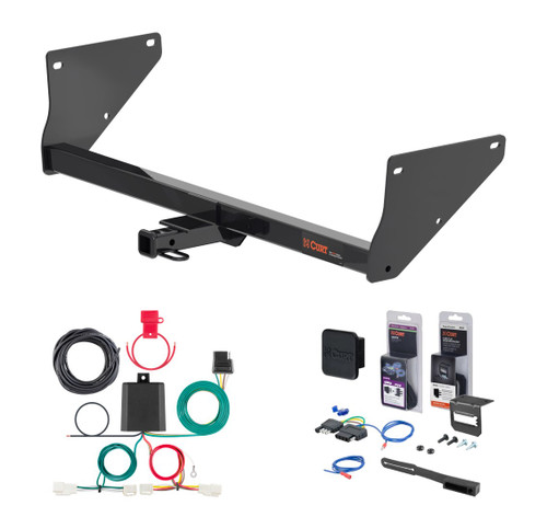 2021 - 2024 Toyota RAV4 Prime Curt 1-1/4" Class 2 Trailer Tow Hitch + 5-Flat Wiring Kit Tow Boat/Utility Trailer with Surge Brakes 12200