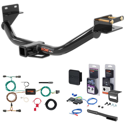 14 - 15 Kia Sorento SX Limited 2.0L and
 EX 2.0L models only Curt 2" Class 3 Trailer Tow Hitch + 5-Flat Wiring Kit Tow Boat/Utility Trailer with Surge Brakes 13152