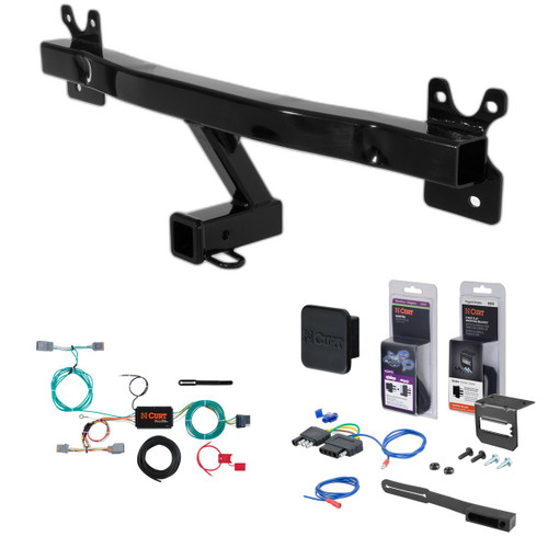 15 - 18 Volvo V60  Curt 2" Class 3 Trailer Tow Hitch + 5-Flat Wiring Kit Tow Boat/Utility Trailer with Surge Brakes 13266