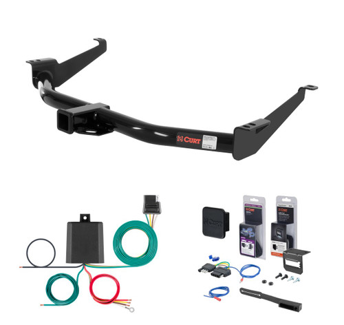 2005 - 2015 Nissan Armada Curt 2" Class 3 Trailer Tow Hitch + 5-Flat Wiring Kit Tow Boat/Utility Trailer with Surge Brakes 13188