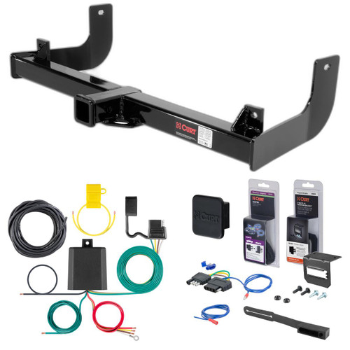 2009 Ford F-150 Excluding factory receiver Curt 2" Class 4 Trailer Tow Hitch + 5-Flat Wiring Kit Tow Boat/Utility Trailer with Surge Brakes 14002