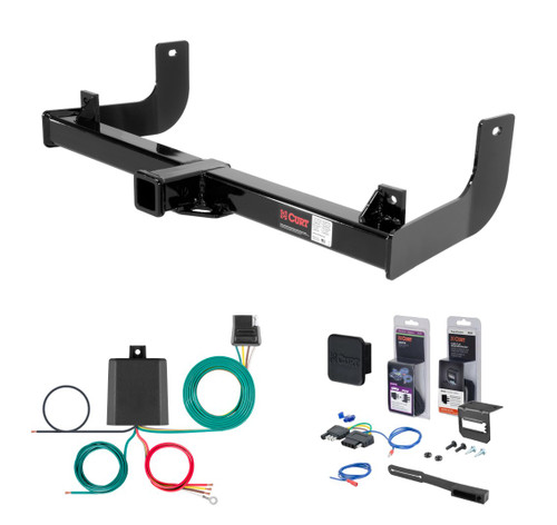 2009 Ford F-150 Excluding factory receiver Curt 2" Class 4 Trailer Tow Hitch + 5-Flat Wiring Kit Tow Boat/Utility Trailer with Surge Brakes 14002