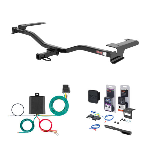 2010 - 2011 Mercury Milan Curt 1-1/4" Class 1 Trailer Tow Hitch + 5-Flat Wiring Kit Tow Boat/Utility Trailer with Surge Brakes 11390