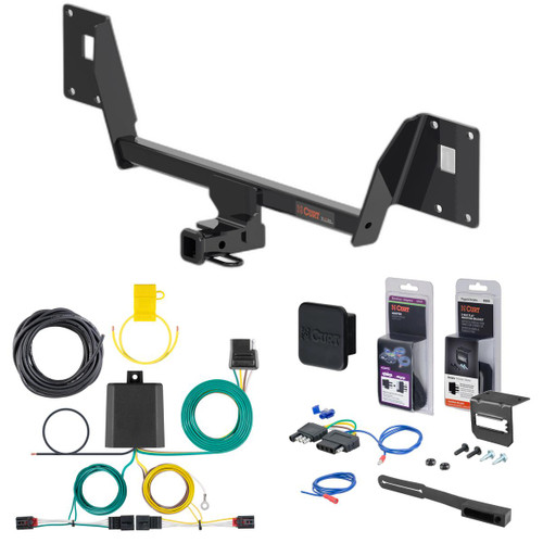 15 - 17 Volkswagen Golf R Curt 1-1/4" Class 1 Trailer Tow Hitch + 5-Flat Wiring Kit Tow Boat/Utility Trailer with Surge Brakes 11564