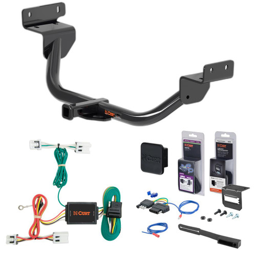 11 - 17 Nissan Juke AWD, excluding Nismo Curt 1-1/4" Class 1 Trailer Tow Hitch + 5-Flat Wiring Kit Tow Boat/Utility Trailer with Surge Brakes 11088