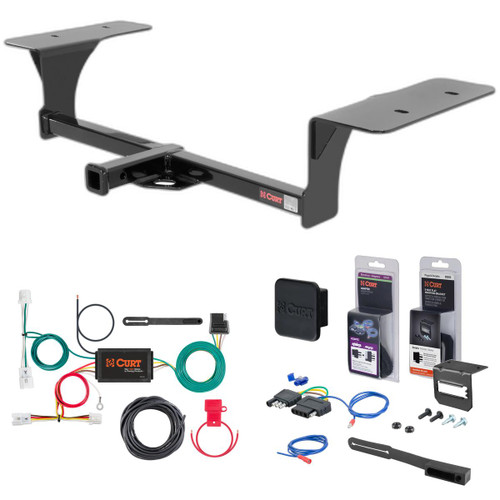 16 - 24 Nissan Altima Sedan Curt 1-1/4" Class 1 Trailer Tow Hitch + 5-Flat Wiring Kit Tow Boat/Utility Trailer with Surge Brakes 11352