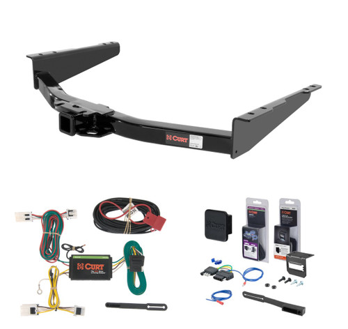 2012 - 2021 Nissan NV2500 Curt 2" Class 4 Trailer Tow Hitch + 5-Flat Wiring Kit Tow Boat/Utility Trailer with Surge Brakes 14000