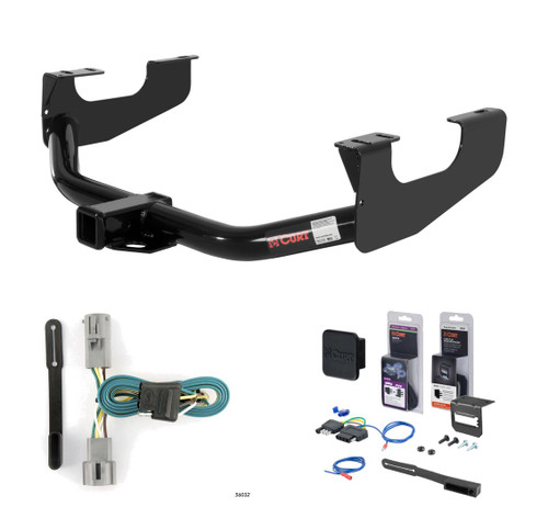 2005 - 2007 Ford F-250 Super Duty Curt 2" Class 3 Trailer Tow Hitch + 5-Flat Wiring Kit Tow Boat/Utility Trailer with Surge Brakes 13359