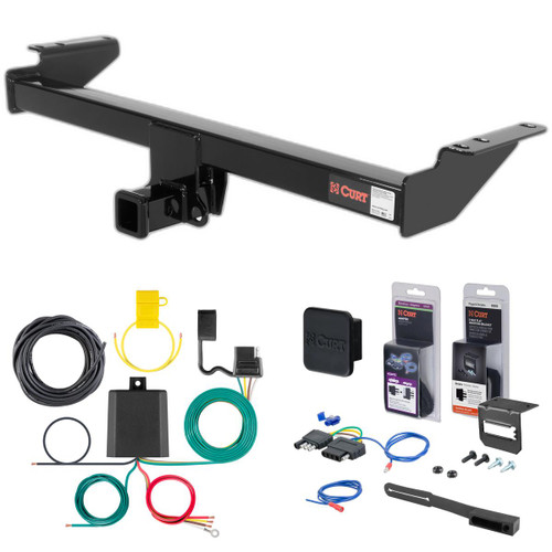 03 - 04 Volvo XC90 Curt 2" Class 3 Trailer Tow Hitch + 5-Flat Wiring Kit Tow Boat/Utility Trailer with Surge Brakes 13559