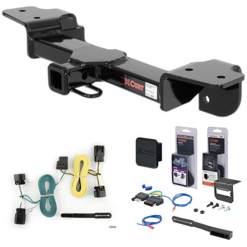 05 - 06 Pontiac Pursuit Sedan, excluding GT Curt 1-1/4" Class 1 Trailer Tow Hitch + 5-Flat Wiring Kit Tow Boat/Utility Trailer with Surge Brakes 11430