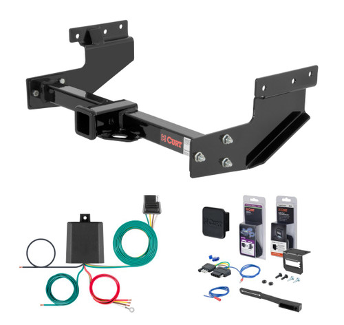 1993 - 2003 Volkswagen Eurovan Curt 2" Class 3 Trailer Tow Hitch + 5-Flat Wiring Kit Tow Boat/Utility Trailer with Surge Brakes 13217