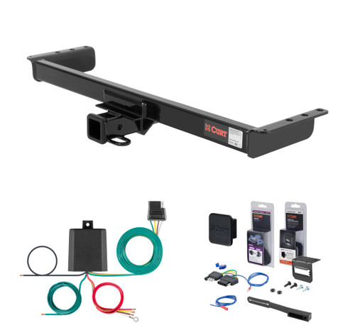 1997 - 2004 Mitsubishi Montero Sport Curt 2" Class 3 Trailer Tow Hitch + 5-Flat Wiring Kit Tow Boat/Utility Trailer with Surge Brakes 13223
