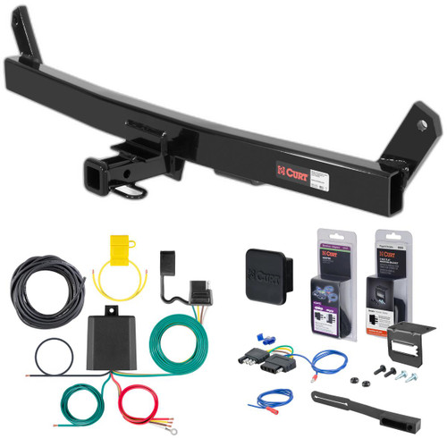98 - 00 Volvo V70  Curt 1-1/4" Class 2 Trailer Tow Hitch + 5-Flat Wiring Kit Tow Boat/Utility Trailer with Surge Brakes 12211