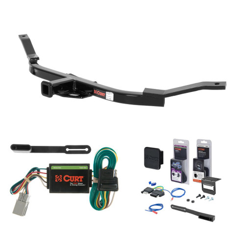 2003 - 2004 Honda Element Excluding SC Curt 1-1/4" Class 1 Trailer Tow Hitch + 5-Flat Wiring Kit Tow Boat/Utility Trailer with Surge Brakes 11700