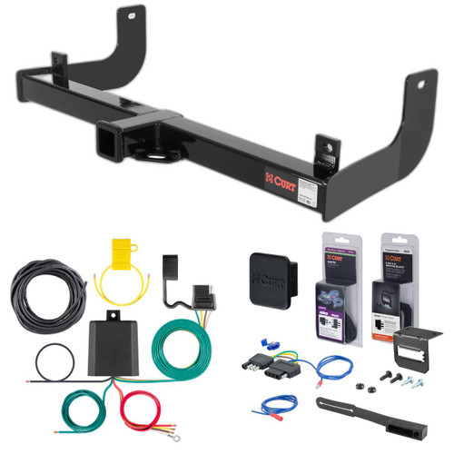 2009 Ford F-150 Excluding factory receiver Curt 2" Class 3 Trailer Tow Hitch + 5-Flat Wiring Kit Tow Boat/Utility Trailer with Surge Brakes 13368