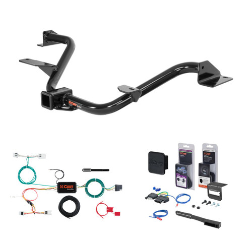 2013 - 2021 Nissan NV200 Curt 2" Class 3 Trailer Tow Hitch + 5-Flat Wiring Kit Tow Boat/Utility Trailer with Surge Brakes 13165