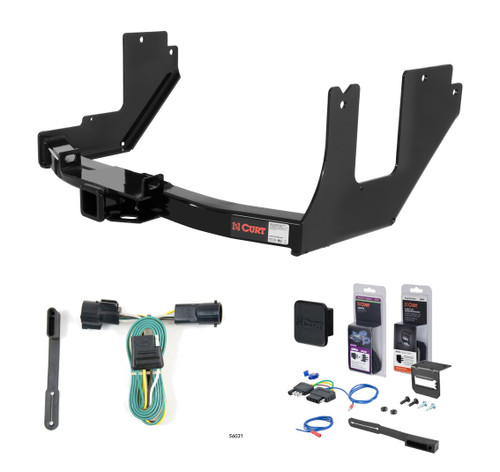 2004 - 2005 Ford F-150 Excluding factory receiver and 2004 Heritage Edition Curt 2" Class 4 Trailer Tow Hitch + 5-Flat Wiring Kit Tow Boat/Utility Trailer with Surge Brakes 14357