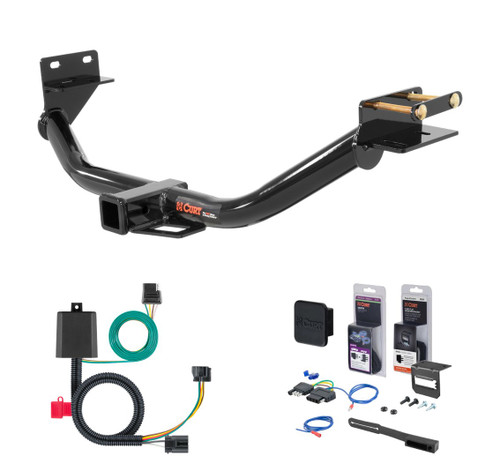 2014 - 2015 Kia Sorento Excluding EX and Limited Curt 2" Class 3 Trailer Tow Hitch + 5-Flat Wiring Kit Tow Boat/Utility Trailer with Surge Brakes 13152