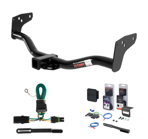 1985 - 1990 GMC S15 Curt 2" Class 3 Trailer Tow Hitch + 5-Flat Wiring Kit Tow Boat/Utility Trailer with Surge Brakes 13132