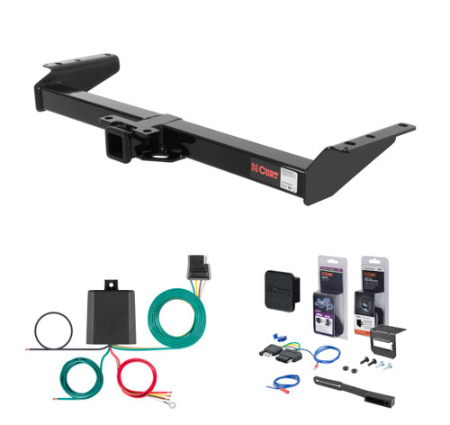 2000 - 2002 GMC Yukon New body style, 4.8L or 5.3L Curt 2" Class 3 Trailer Tow Hitch + 5-Flat Wiring Kit Tow Boat/Utility Trailer with Surge Brakes 13402