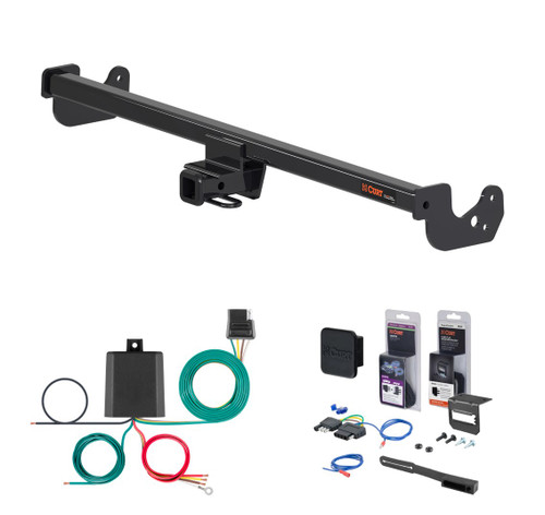 2007 - 2014 Toyota Yaris Hatchback Curt 1-1/4" Class 1 Trailer Tow Hitch + 5-Flat Wiring Kit Tow Boat/Utility Trailer with Surge Brakes 11480