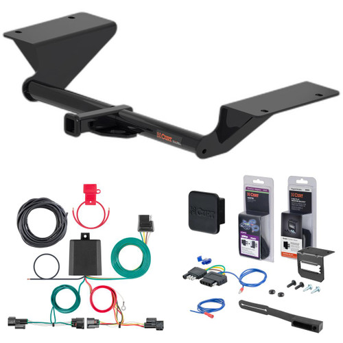 18 - 22 Honda Accord Sedan, excluding hybrid Curt 1-1/4" Class 1 Trailer Tow Hitch + 5-Flat Wiring Kit Tow Boat/Utility Trailer with Surge Brakes 11525