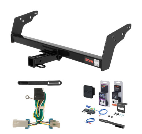 1998 - 2004 GMC Sonoma Curt 2" Class 3 Trailer Tow Hitch + 5-Flat Wiring Kit Tow Boat/Utility Trailer with Surge Brakes 13021